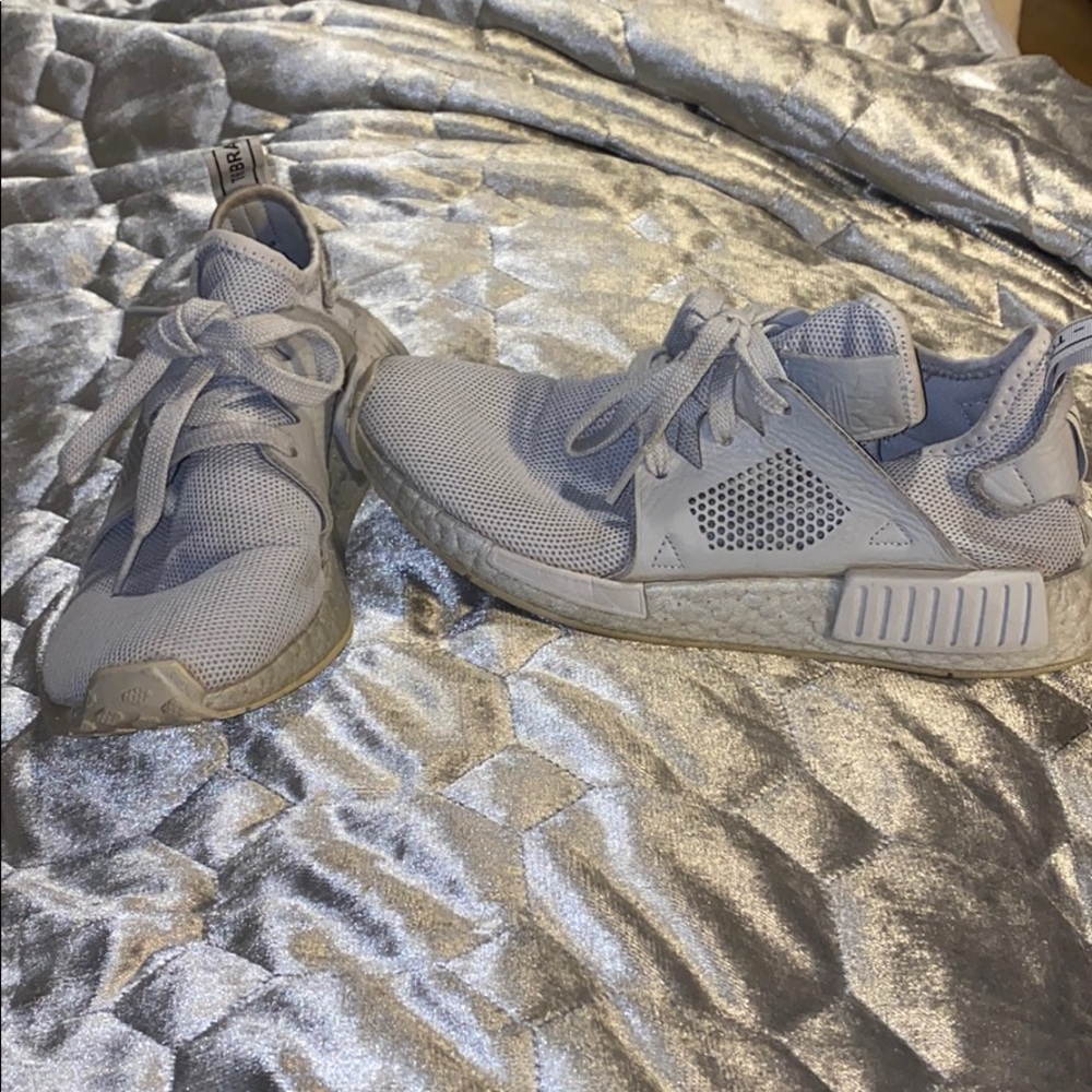 Light gray adidas NMD. Size 6 in men’s 8 in women